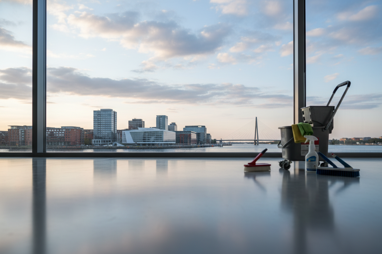 Erhvervsrengøring i Aalborg: Et rent kontor er et effektivt kontor